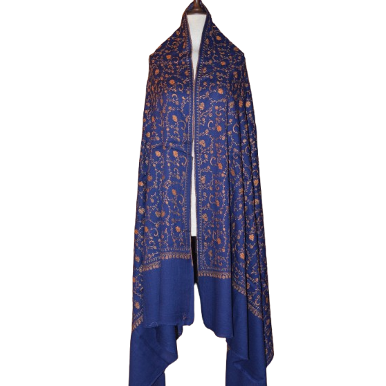 pashmina shawl women blue kamalia