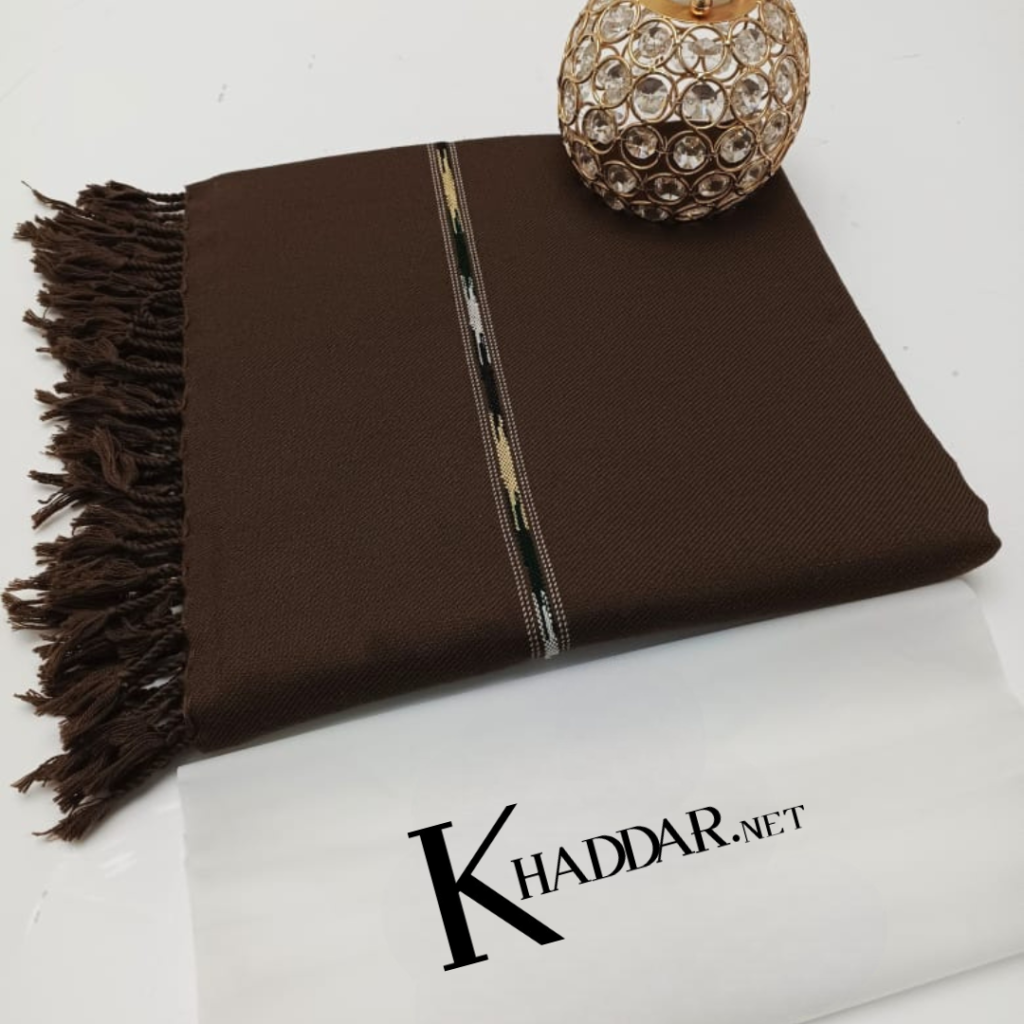 men shawl dark brown kamalia